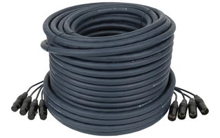 DAP Neutrik DMX Snake de 4 vías y 5 pines XLR , Cable Snake 4 Universos - 50 metros