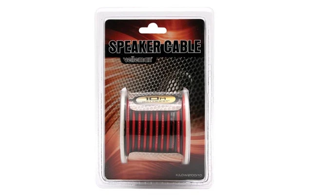 Cable altavoz - Rojo/Negro - 2 x 1.00mm² - 10m
