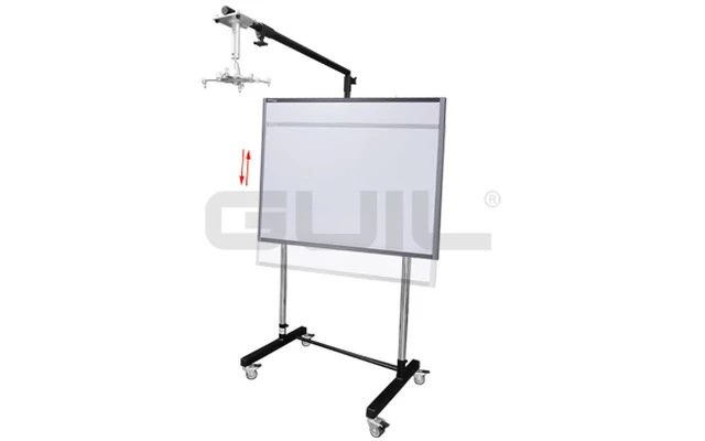 Soporte móvil regulable para pizarra con brazo telescópico provisto de soporte para Proyector