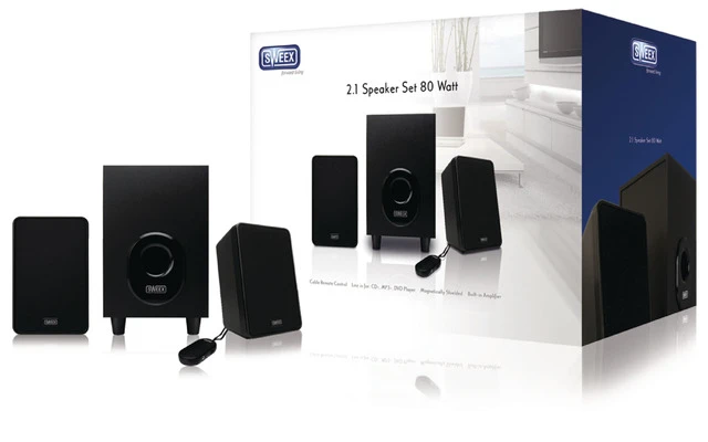 Speaker 2.1 Wired 3.5 mm 11 W Black - Sweex SP024