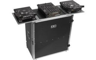 UDG U92049SL mesa para DJ de alumnio, totalmente plegable y con ruedas de transporte