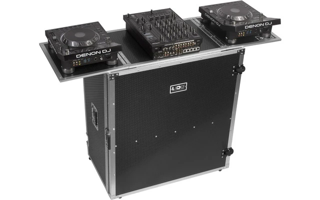 UDG U92049SL mesa para DJ de alumnio, totalmente plegable y con ruedas de transporte