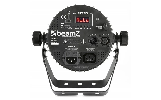 BeamZ BT280 Foco PAR plano LED 7x10W 6-en-1 RGBAW-UV