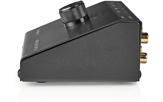 Conmutador de Audio Analógico - Hembra de 3,5 mm + 3x (2x RCA Hembra) a 2x RCA Hembra