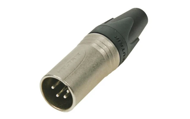 Neutrik - Conector XLR de cable, 4 polos macho, contactos plateados, caja niquelada