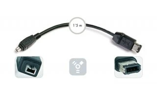 Firewire 4 pin "DV" video digital- cable 1´5 m - Firewire 6 pin