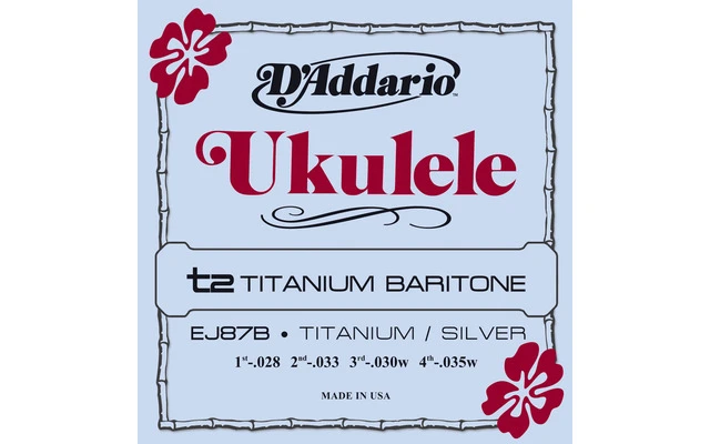 DAddario EJ87B Titanium Ukulele Baritone