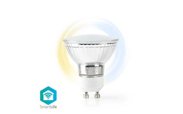 Bombilla LED Wi-Fi Inteligente - Blanco Cálido hasta Frío - GU10 - Nedis WIFILW10CRGU10