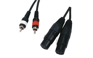 Cable 2 RCA macho a 2 XLR hembra 1.5M