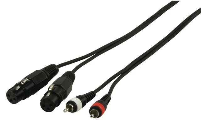 Cable 2 RCA macho a 2 XLR hembra 1.5M