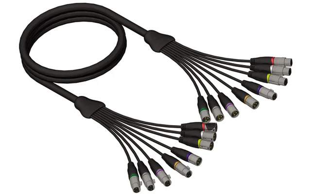 Multicore 8-canales 4xXLR M y 4xXLR H a 4xXLR H y 4xXLR M 5m