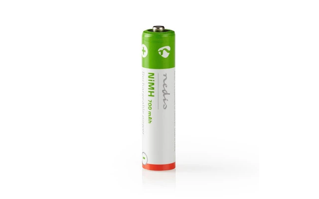 Pila AAA Recargable de Ni-MH - 1,2 V - 700 mAh - 2 unidades - Estuche - Nedis BANM7HR032B