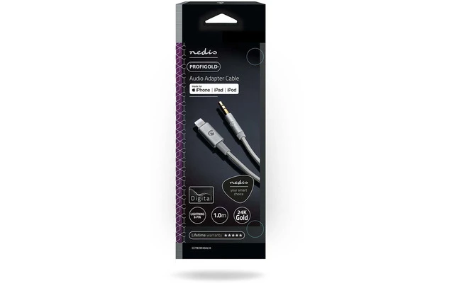 Cable Adaptador Lightning de Apple para Auriculares - Lightning de Apple Macho de 8 Pines a 3,5