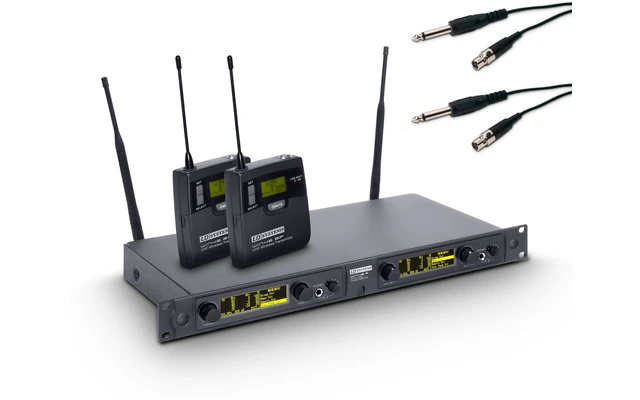 LD Systems WIN 42 BPG 2 B 5 Sistema inalámbrico con 2 Petacas y 2 Cables de Guitarra Banda 5 584