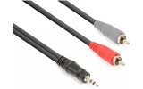 Vonyx Cable jack 3.5mm Stereo- 2x RCA Macho 6m