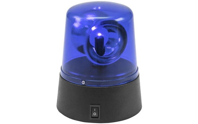 Eurolite Mini sirena LED de policial azul USB con Batería