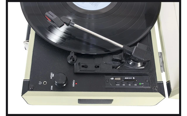 Madison Giradiscos RetroCase Crema