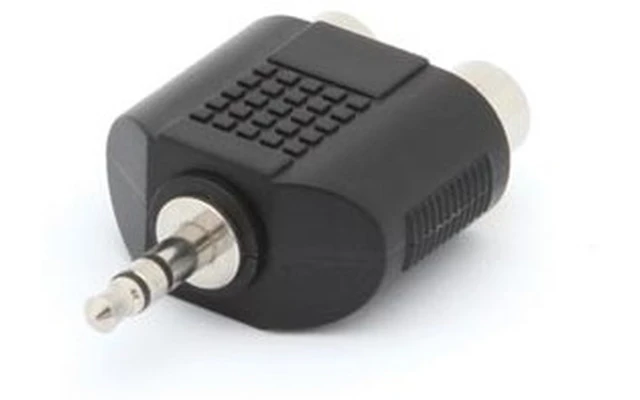 Doble conector RCA Hembra a Jack Macho estereo 3.5mm