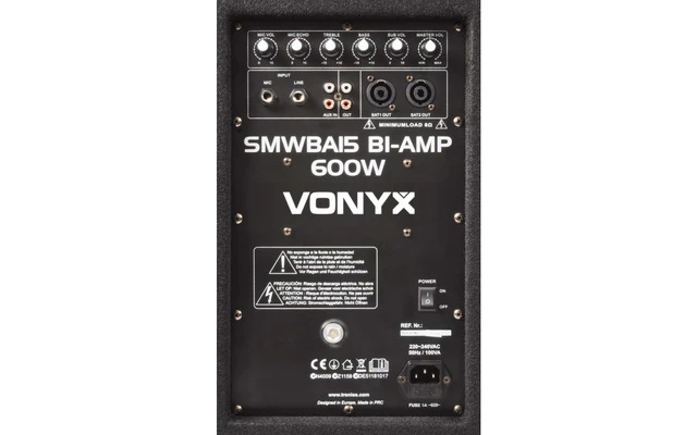 Vonyx SMWBA15 Subwoofer Bi-Amplificado 15