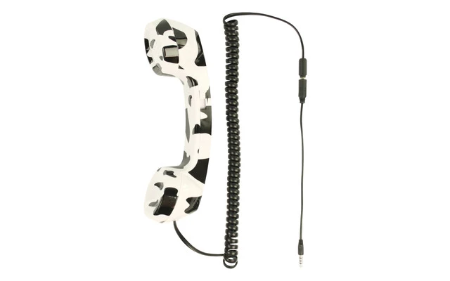 Auricular de teléfono retro estampado vaca