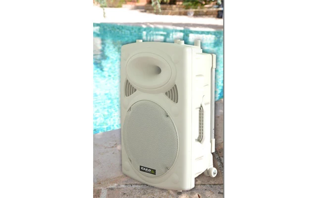 Ibiza Sound PORT10VHF Blanco Bluetooth + Microfonos inalambricos + USB / SD
