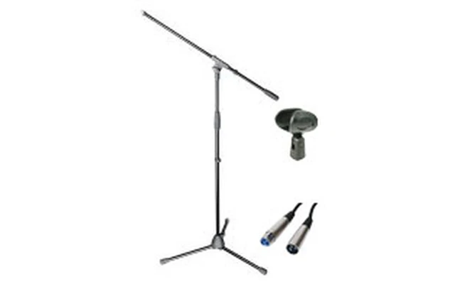 Conjunto de pie de micrófono + pinza + cable de micrófono 6 metros