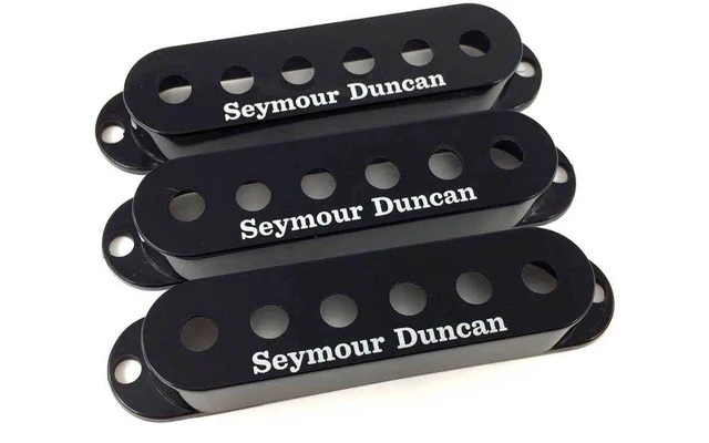 Seymour Duncan Strat Cover Black Set (3) Logo