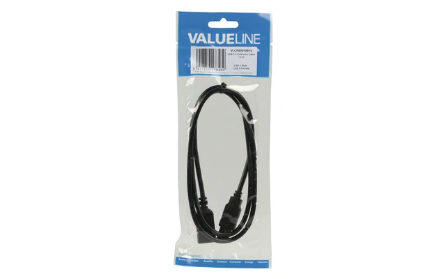 Cable de extensión USB 2.0 USB A Macho - USB A Hembra 1.00 m - Valueline VLCP60010B10