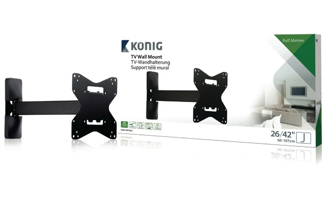 Soporte de pared con movimiento total 26-42”/ 66-107 cm - 35 kg / 77 libras