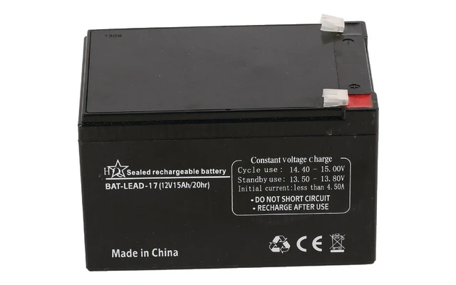 Batería de ácido plomo de 12 V 15 Ah