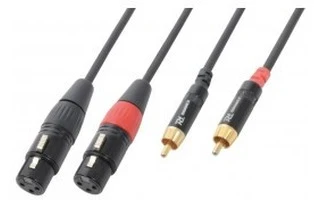 Cable 2 XLR Hembra a 2 RCA Macho 6.0m