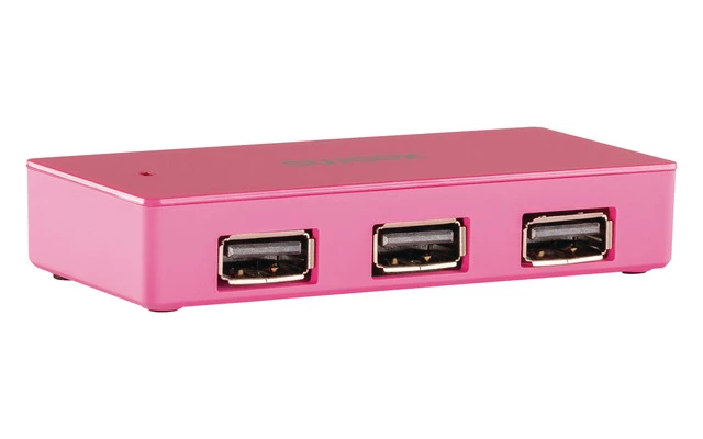 Concentrador USB de 4 puertos Paris en fucsia - Sweex NPUS0480-09