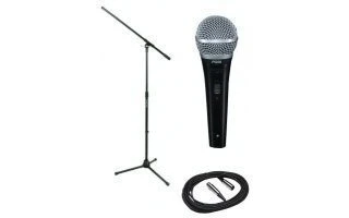 Shure PG58 Kit Micrófono vocalista + trípode + cable