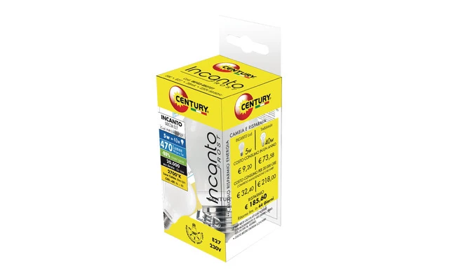 Filament Incanto bombilla globo LED 5W E27 3000K 470 lúmenes
