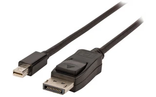 Cable Mini DisplayPort macho - DisplayPort macho de 2,00 m en color negro Valueline