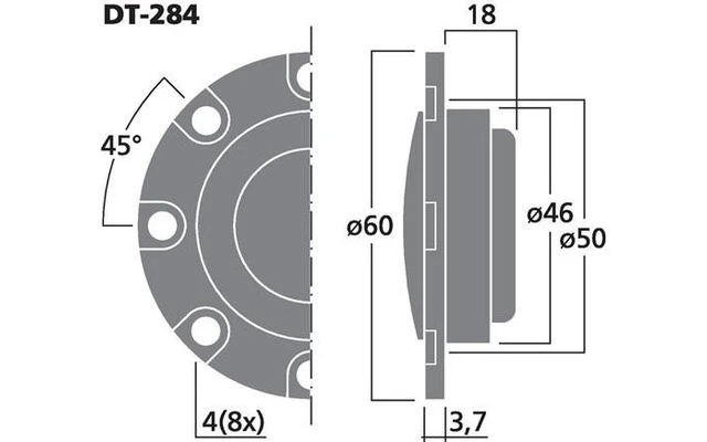 IMG Stage Line DT-284 - Pareja de agudos 4Ohm / 10W Máx