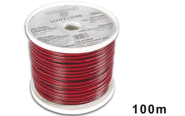 CABLE ALTAVOZ - ROJO/NEGRO - 2 x 1.50mm² - 300m
