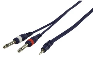 Instrument cable stereo mini jack > 2x mono jack 3.00 m