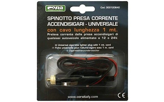 Conector para mechero de coche 12V/24V 5A - 1 Metro
