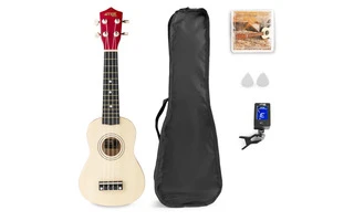 Max UKEY Set Ukelele Soprano 21" Natural