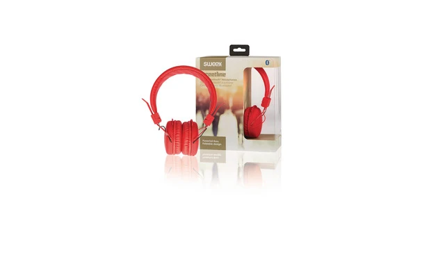 Auriculares Bluetooth de Diadema de 1.20 m Rojo - Sweex SWHPBT100R