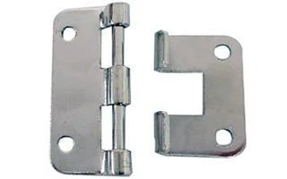 Bisagra metalica, color blanco, 58 x 46mm