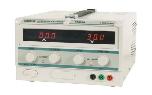 FUENTE DE ALIMENTACIÓN PARA LABORATORIO 0-30V / 0-20A DOBLE DIS