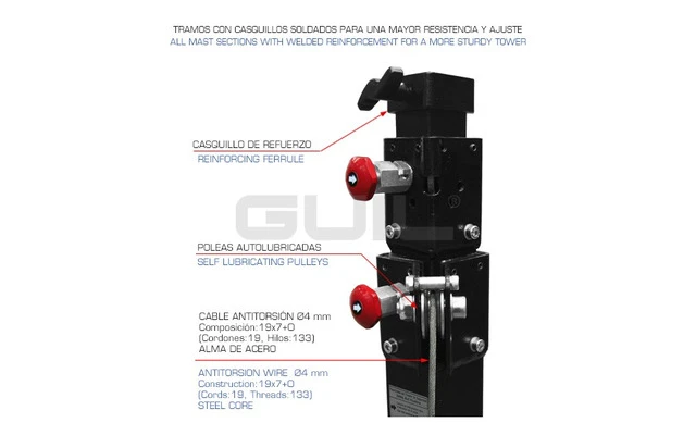GUIL ELC-620 Torre de Elevación Telescópica