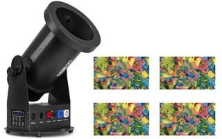 BeamZ CC1200 Confetti + Bolsa confetti de 1 Kg (4x)