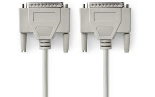 Cable Serie - D-SUB de 25 Pines Macho - D-SUB de 25 Pines Macho - 5,0 m - Color Marfil - Nedis C
