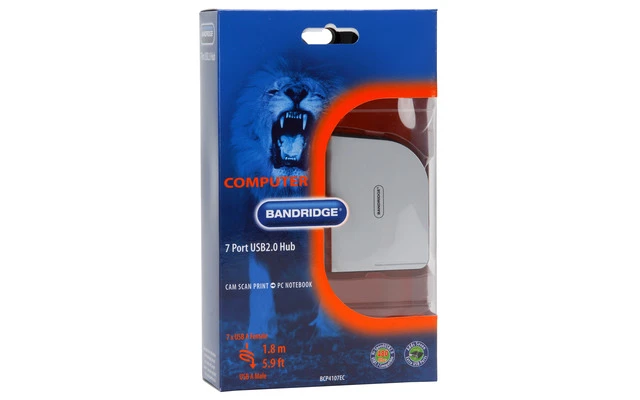 Concentrador USB 2.0 de 7 Puertos 1.8 m