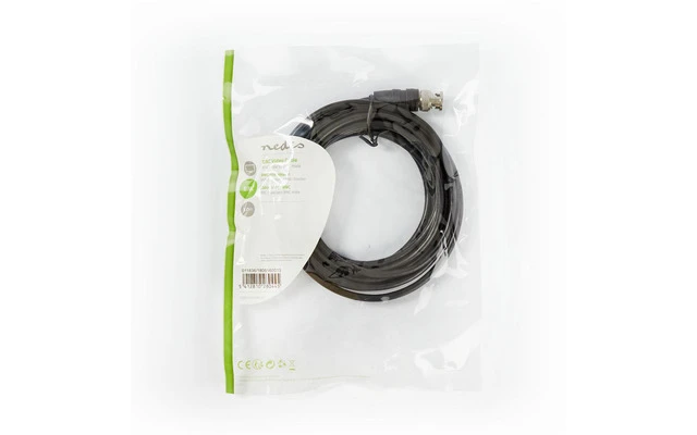 Cable de Vídeo BNC - BNC Macho - BNC Macho - 3,0 m - Negro - Nedis CVGP01000BK30