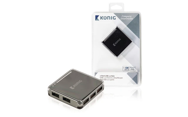 Concentrador USB 2.0 con 7 puertos