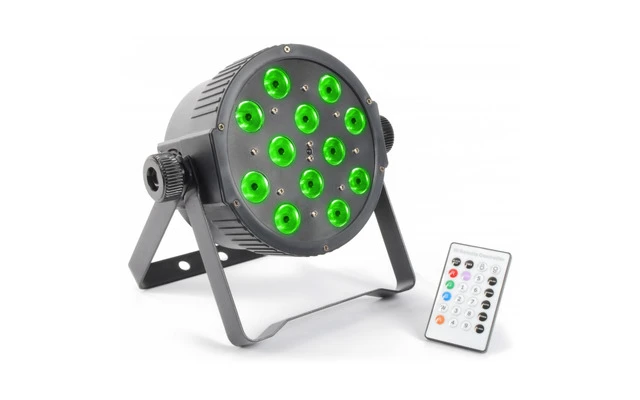 BeamZ Foco PAR Plano 12x 3W Tri-color LEDs DMX IR